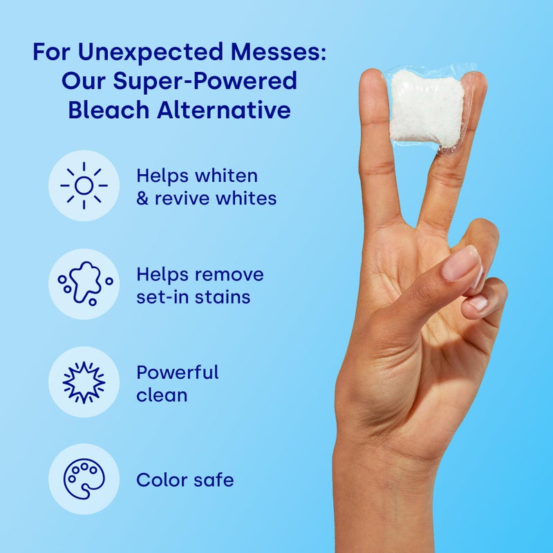 Dropps Oxi Booster Pods, Unscented (64 Pods) - Chlorine-Free Bleach Alternative Biobased Laundry Whitener & Stain Remover for Extra Tough Stains - Fragrance-Free & Hypoallergenic for Sensitive Skin - Image 3